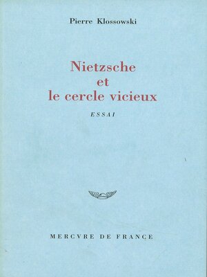 cover image of Nietzsche et le cercle vicieux